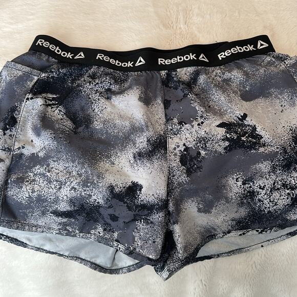 Gray Black And White Reebok Athletic Shorts With Pockets (worn once) - Picture 2 of 3